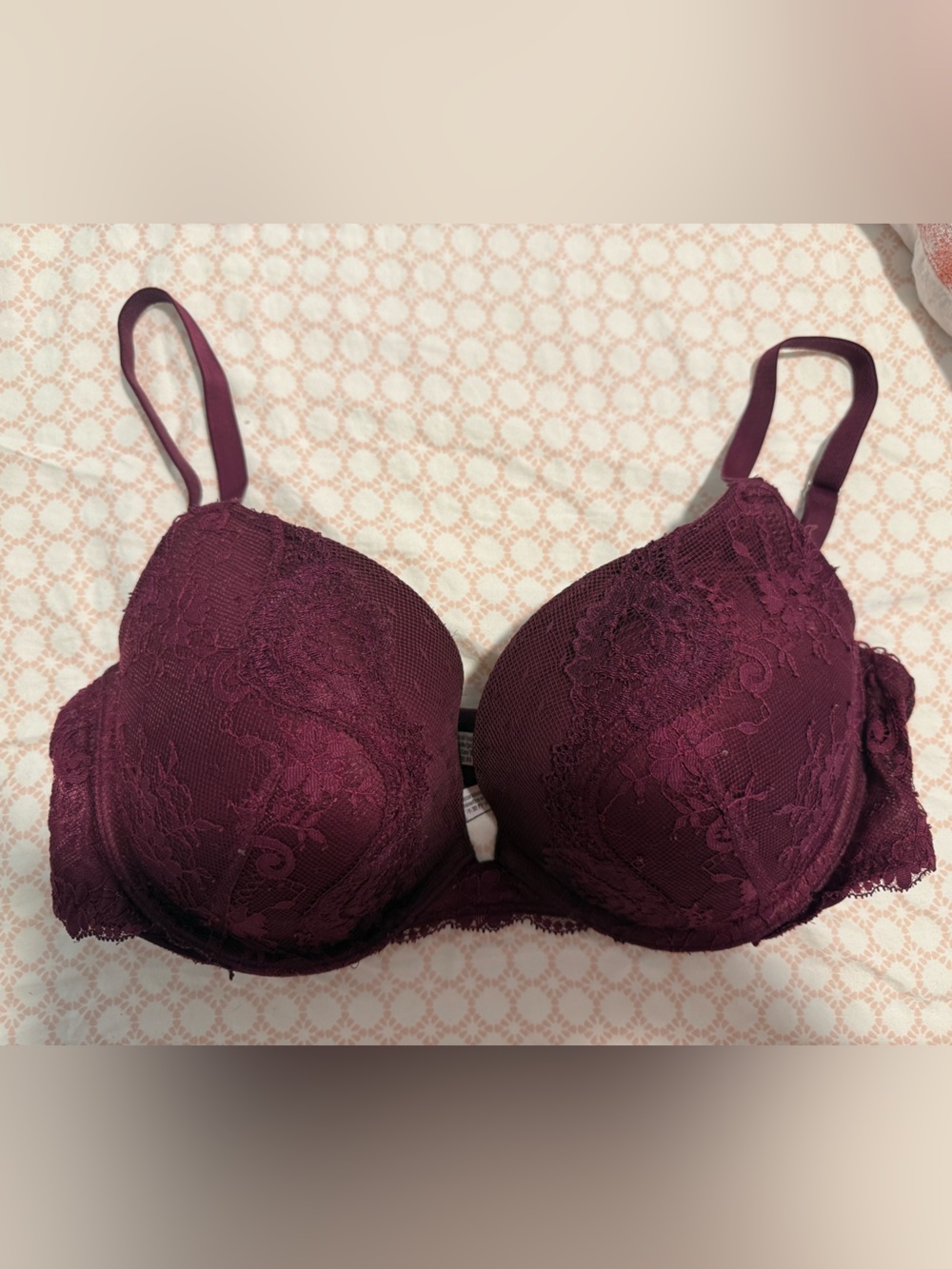 Victoria's Secret Lace Push-Up Bra in Burgundy